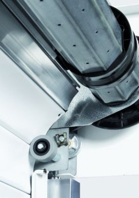 Redőnyként feltekeredő új garázskapu Redőnyként feltekeredő új garázskapu