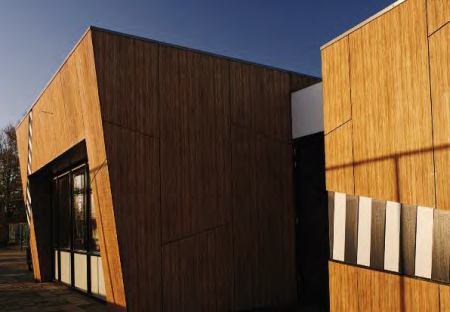 Faszerkezetű, nagytáblás homlokzatburkolat