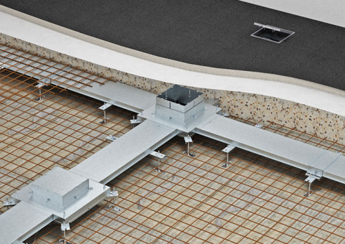 Karcsú padlócsatorna-rendszer az aljzatbetonban