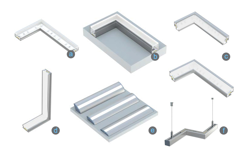 Új építészeti alumíniumprofilok segítik a LED-szalagok beépítését