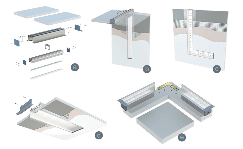 Új építészeti alumíniumprofilok segítik a LED-szalagok beépítését