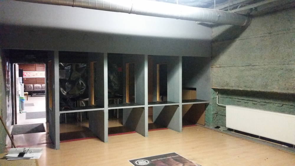 Alagsori lőtér hangszigetelése fagyapot táblákkal