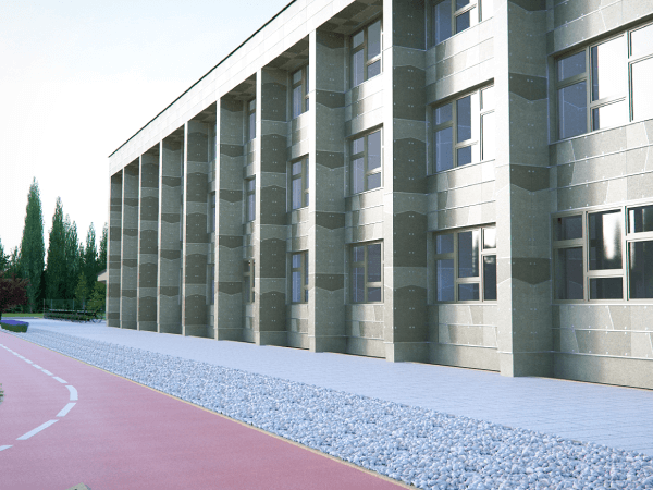 Rendhagyó homlokzatszigeteléssel készült egy iskola Fehérgyarmaton