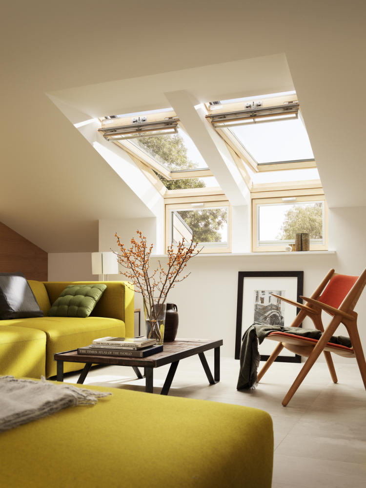 Ahol a dizájn és a bevilágítástervezés találkozik: VELUX térdfalablakok a tetőtérben