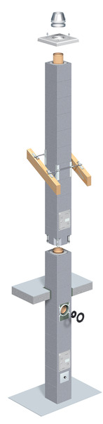 Emeletmagas kéményrendszer – előregyártott szerkezeti egységek gyorsítják az építkezést
