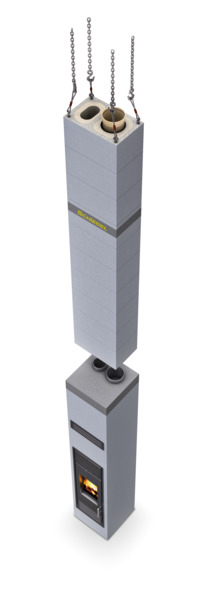 Emeletmagas kéményrendszer – előregyártott szerkezeti egységek gyorsítják az építkezést