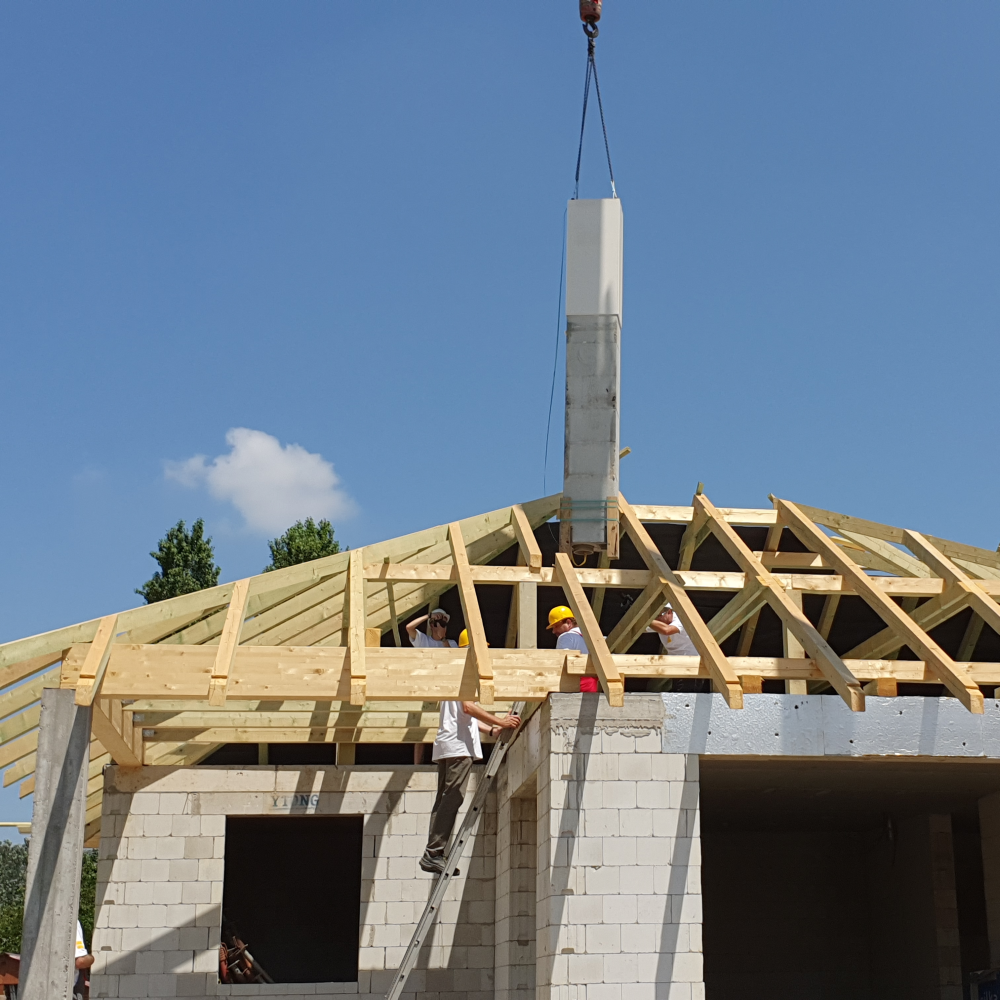 Emeletmagas kéményrendszer – előregyártott szerkezeti egységek gyorsítják az építkezést