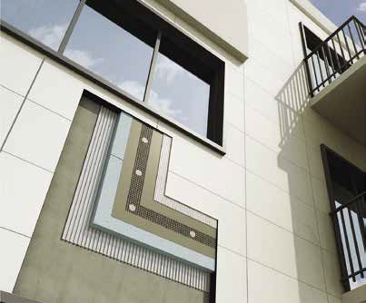 Nagyméretű kerámialapok homlokzatra