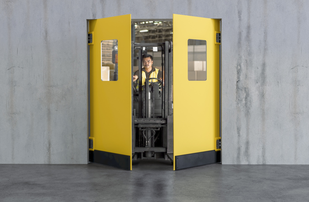 Robusztus és tartós lengőajtók polietilénből és rozsdamentes acélból