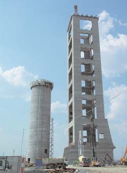 Cementgyári építkezés csúszózsaluzatos technológiával