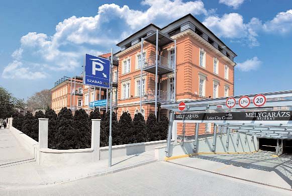 Különleges mélygarázs egy műemlék épület „alatt”
