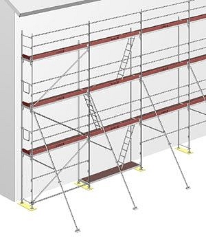 Teleszkópos támasz állványrendszerek rögzítésére