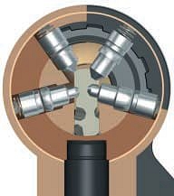 Zárbetét változtatható helyzetű csapsorokkal