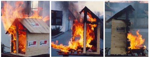 Hő hatására szenes habbá váló festékréteg védi a fát a tűztől Hő hatására szenes habbá váló festékréteg védi a fát a tűztől