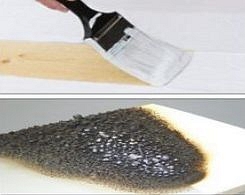 Hő hatására szenes habbá váló festékréteg védi a fát a tűztől Hő hatására szenes habbá váló festékréteg védi a fát a tűztől