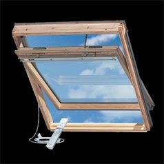 Elektromos működésű billenő poliuretán tetőtéri ablak Elektromos működésű billenő poliuretán tetőtéri ablak