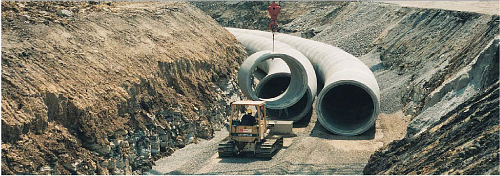 Üvegszálas poliészter béléses vasbeton cső