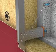 Új vázszerkezet hátulról szellőztetett, függesztett homlokzatokburkolatokhoz Új vázszerkezet hátulról szellőztetett, függesztett homlokzatokburkolatokhoz